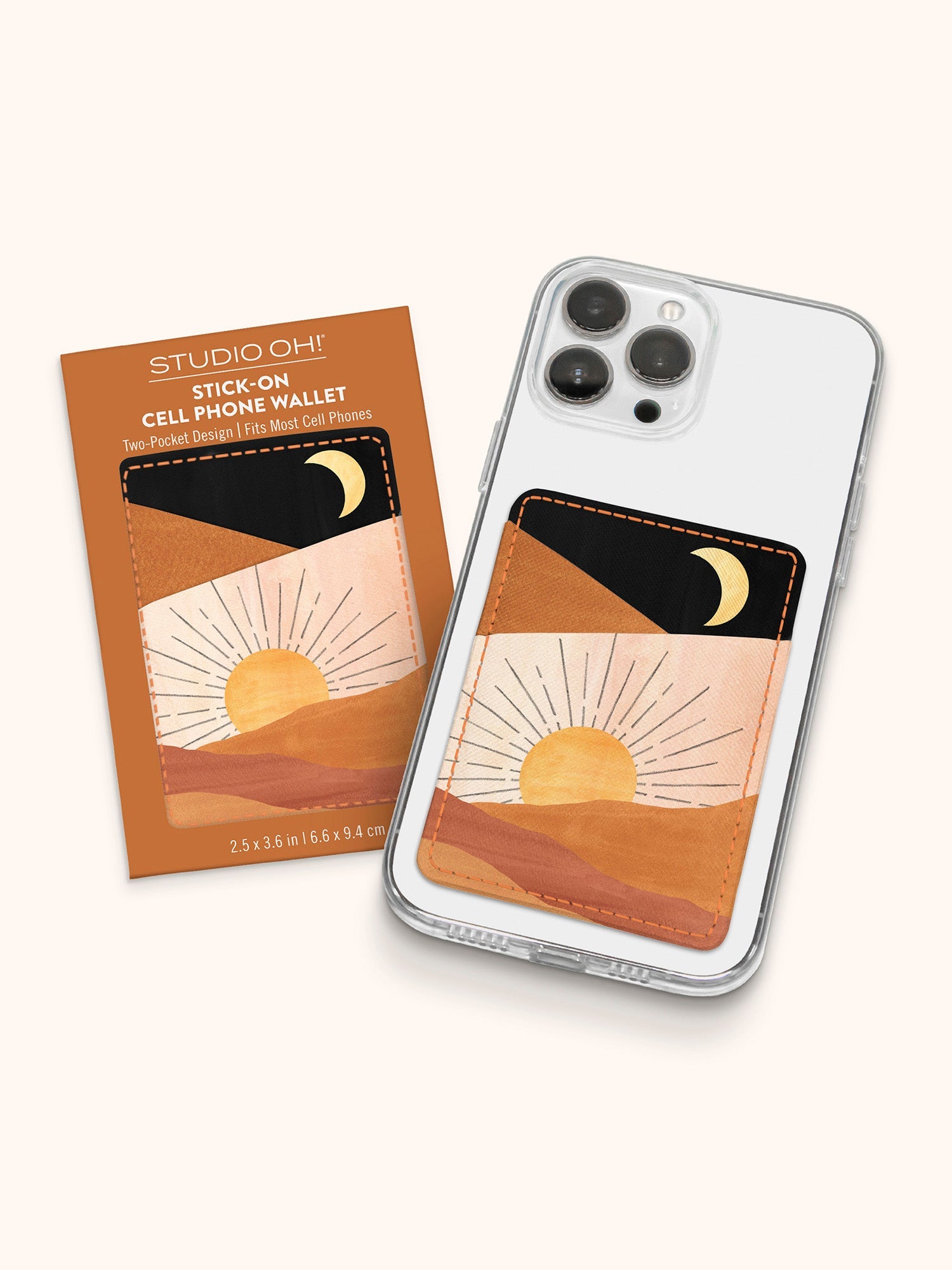 Sunrise Moon Stick-On Cell Phone Wallet