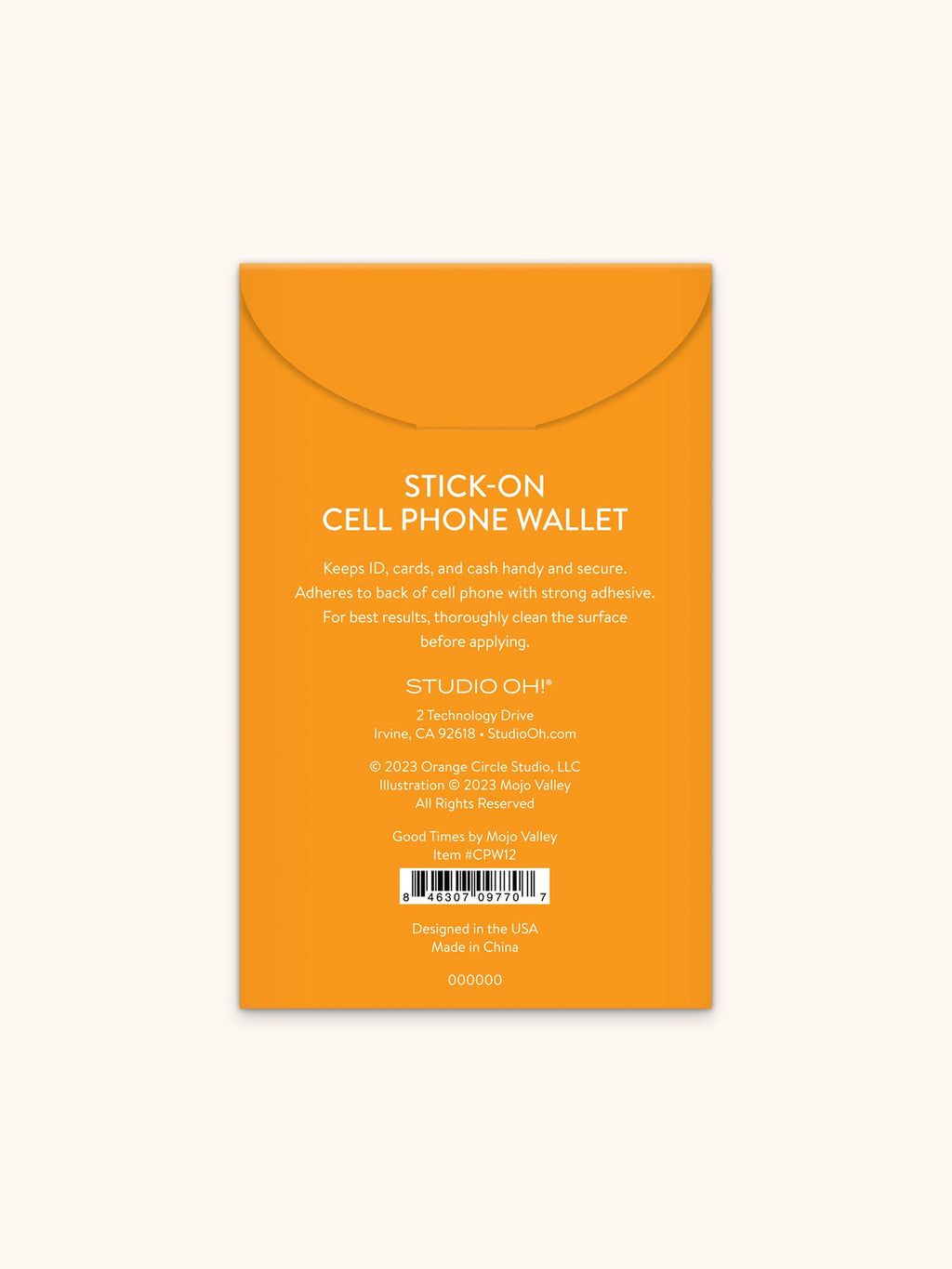 Good Times Stick-On Cell Phone Wallet