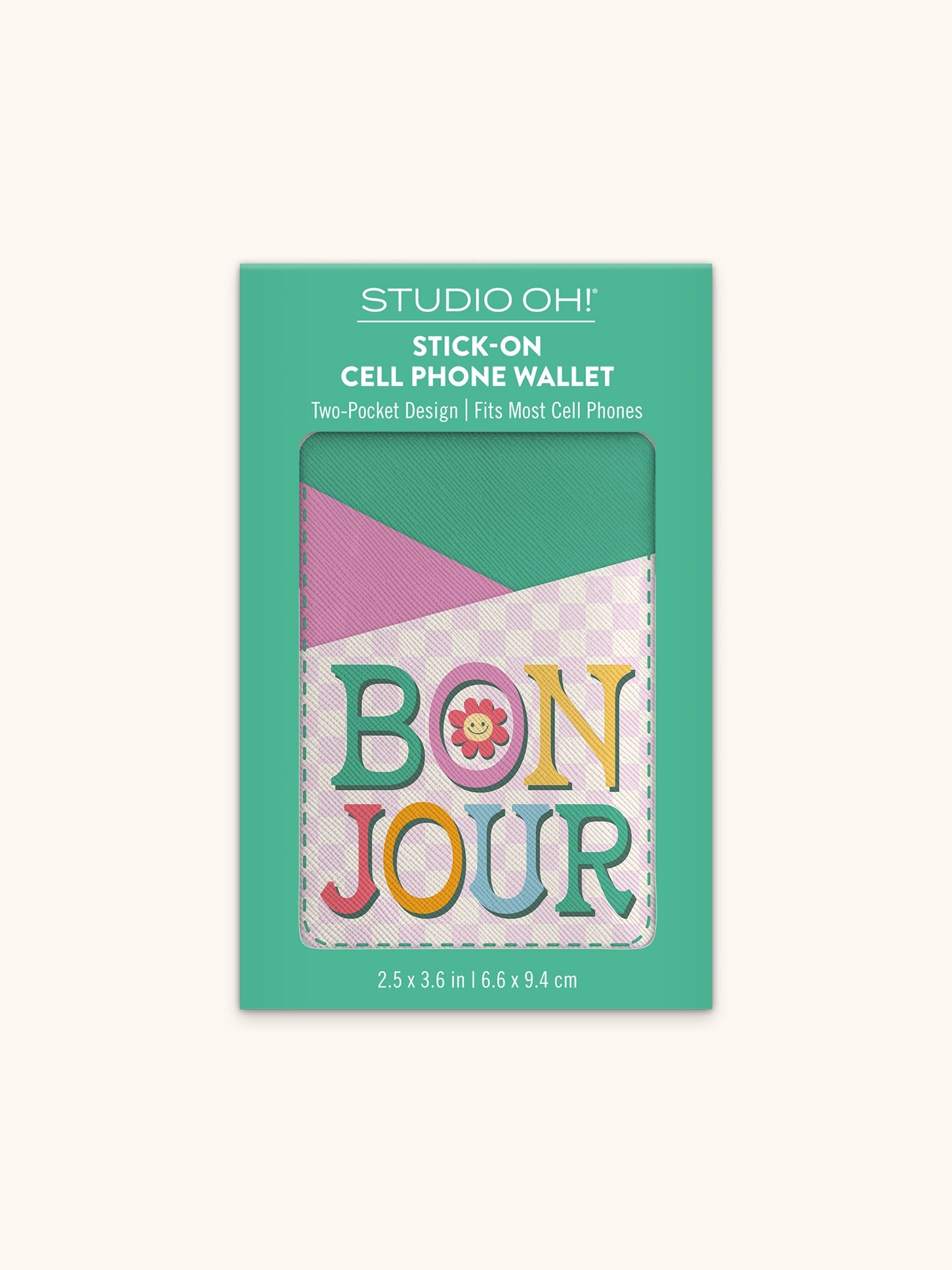 Bonjour Stick-On Cell Phone Wallet