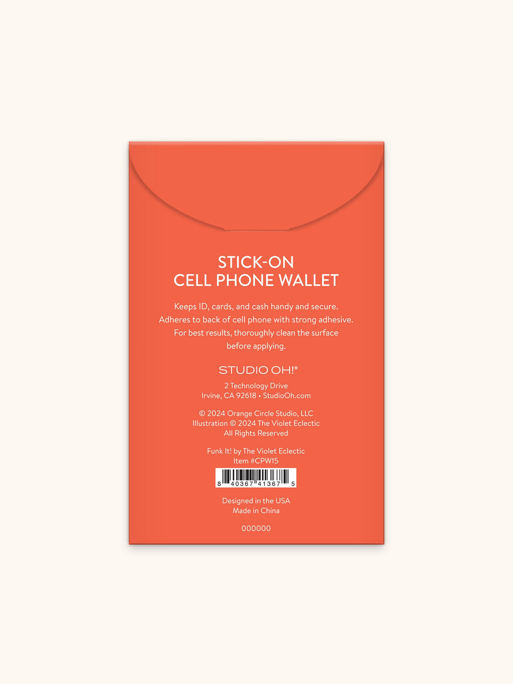 Funk It! Stick-On Cell Phone Wallet
