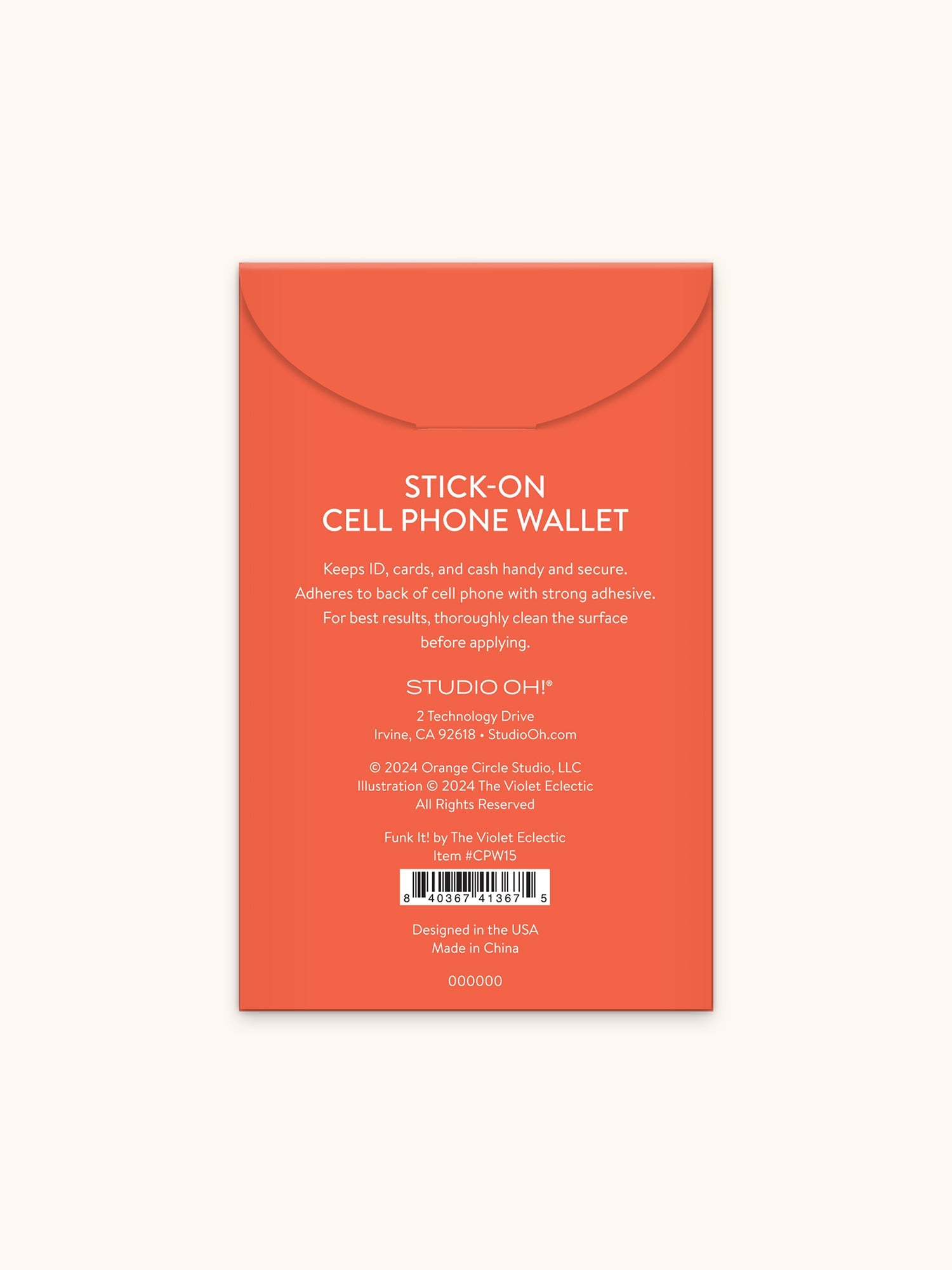 Funk It! Stick-On Cell Phone Wallet