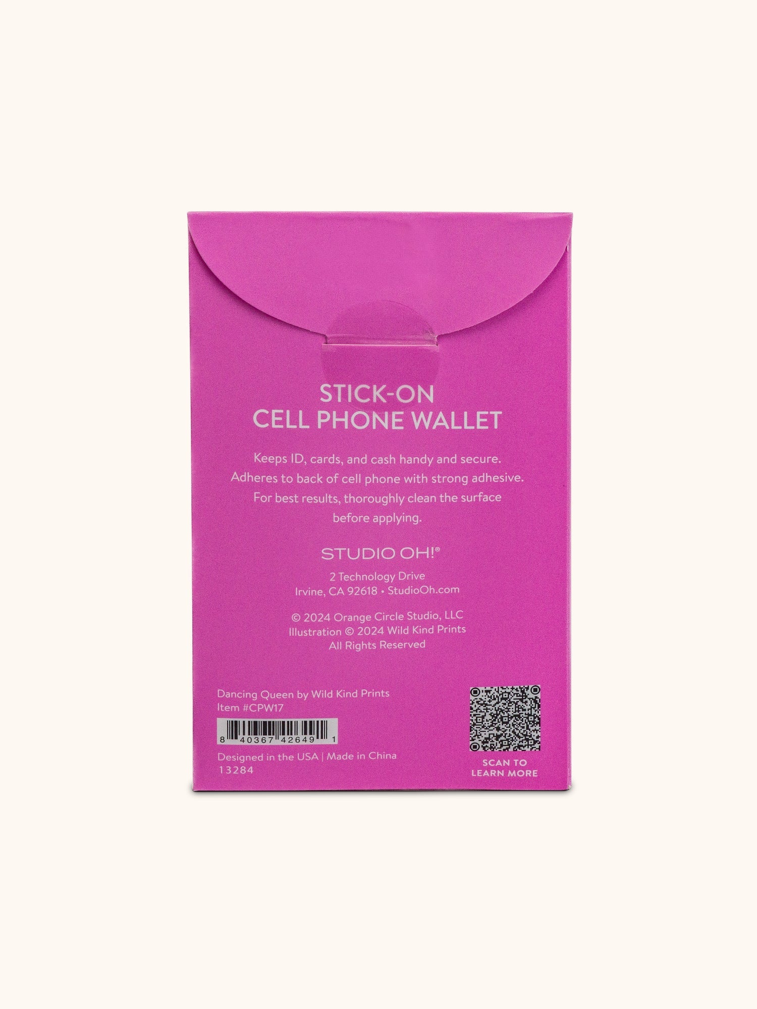 Dancing Queen Stick-On Cell Phone Wallet