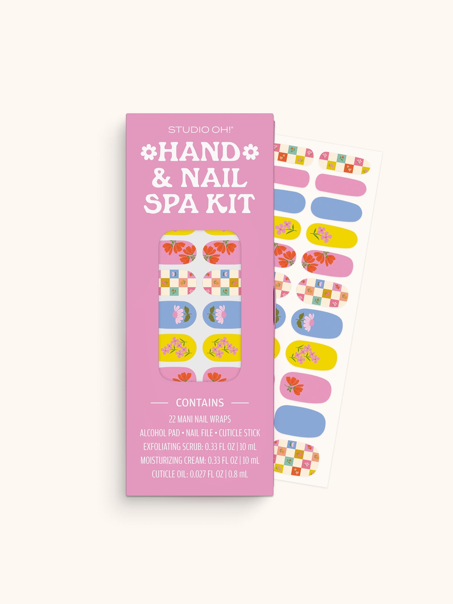 Checkerboard Blooms Hand & Nail Spa Kit