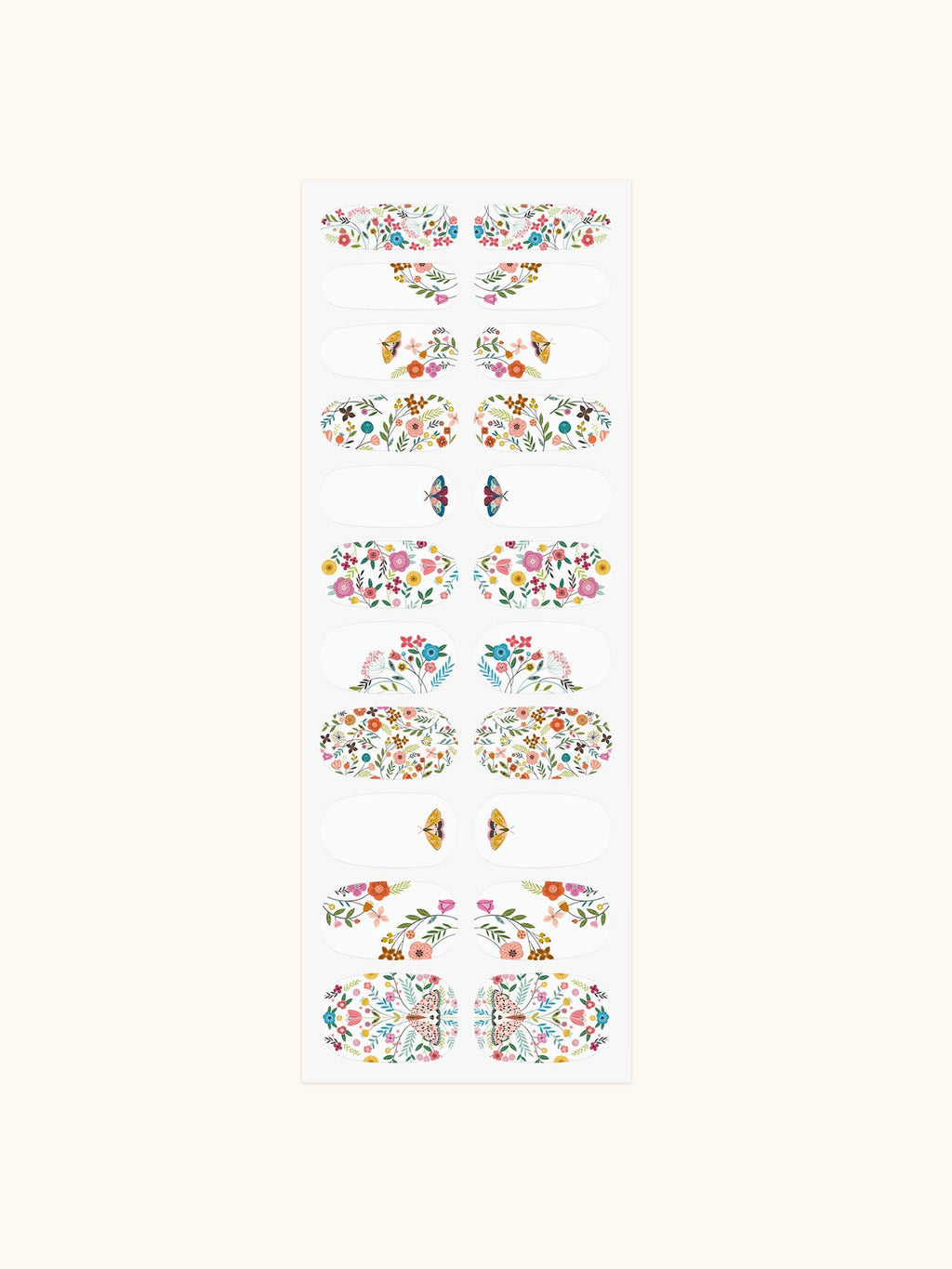 Floral Moths Mani Nail Wrap Kit
