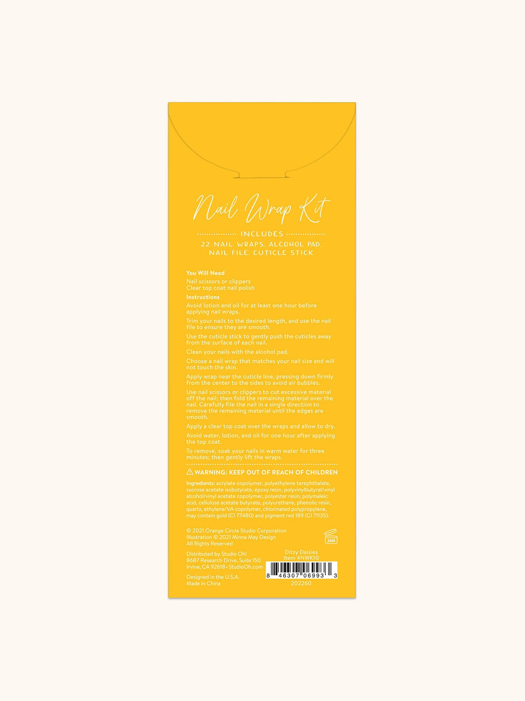 Ditzy Daisies Mani Nail Wrap Kit