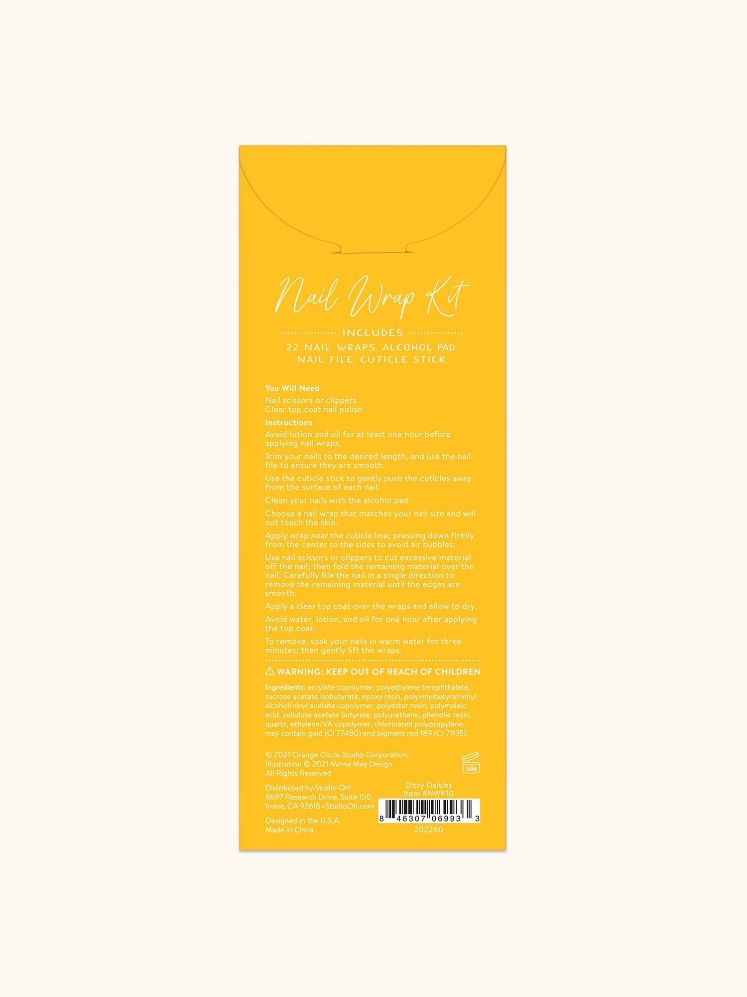 Ditzy Daisies Mani Nail Wrap Kit
