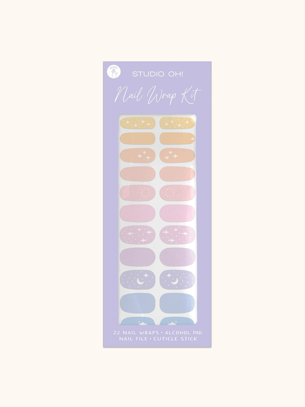 Pastel Ombré Mani Nail Wrap Kit