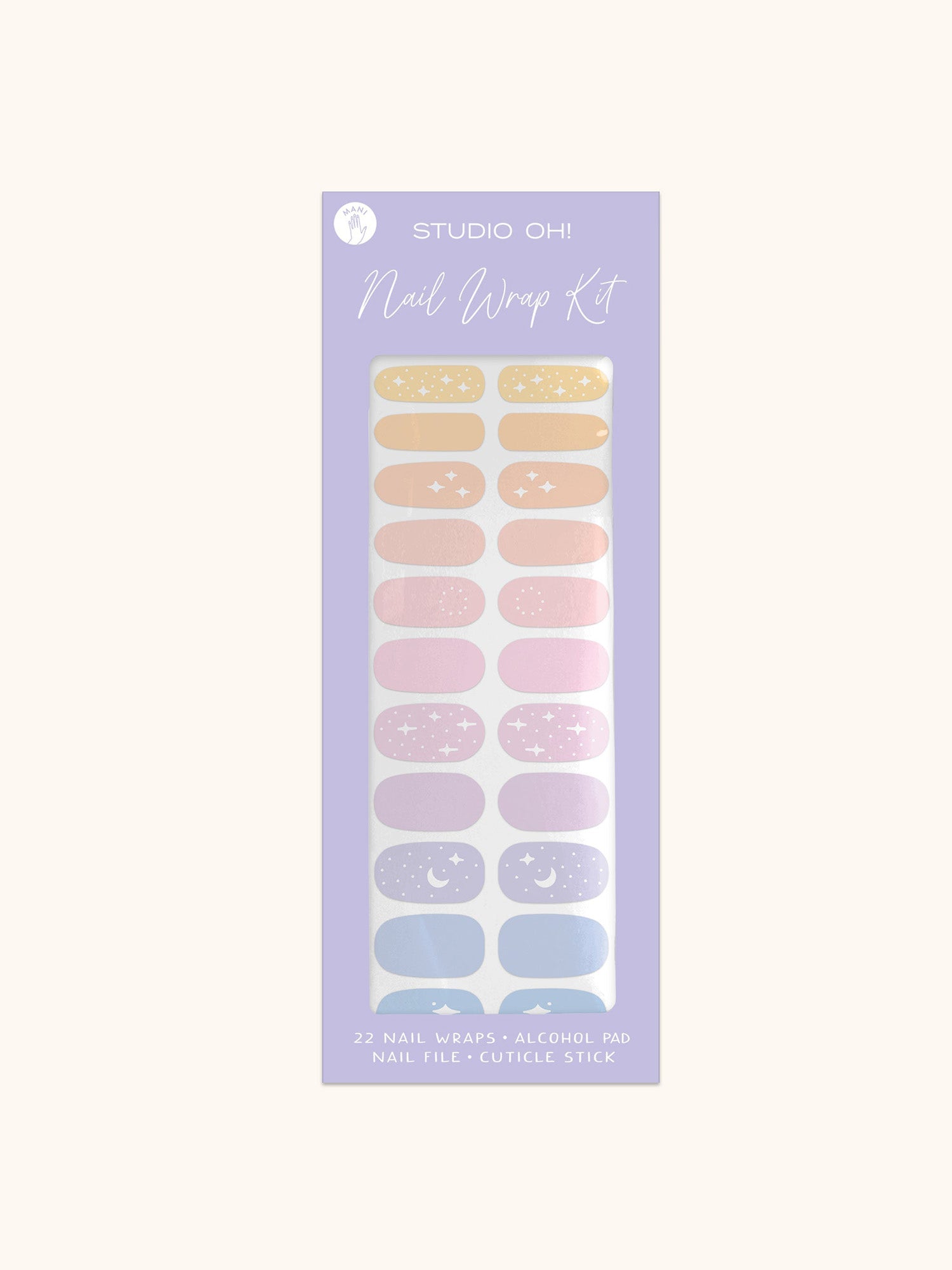 Pastel Ombré Mani Nail Wrap Kit