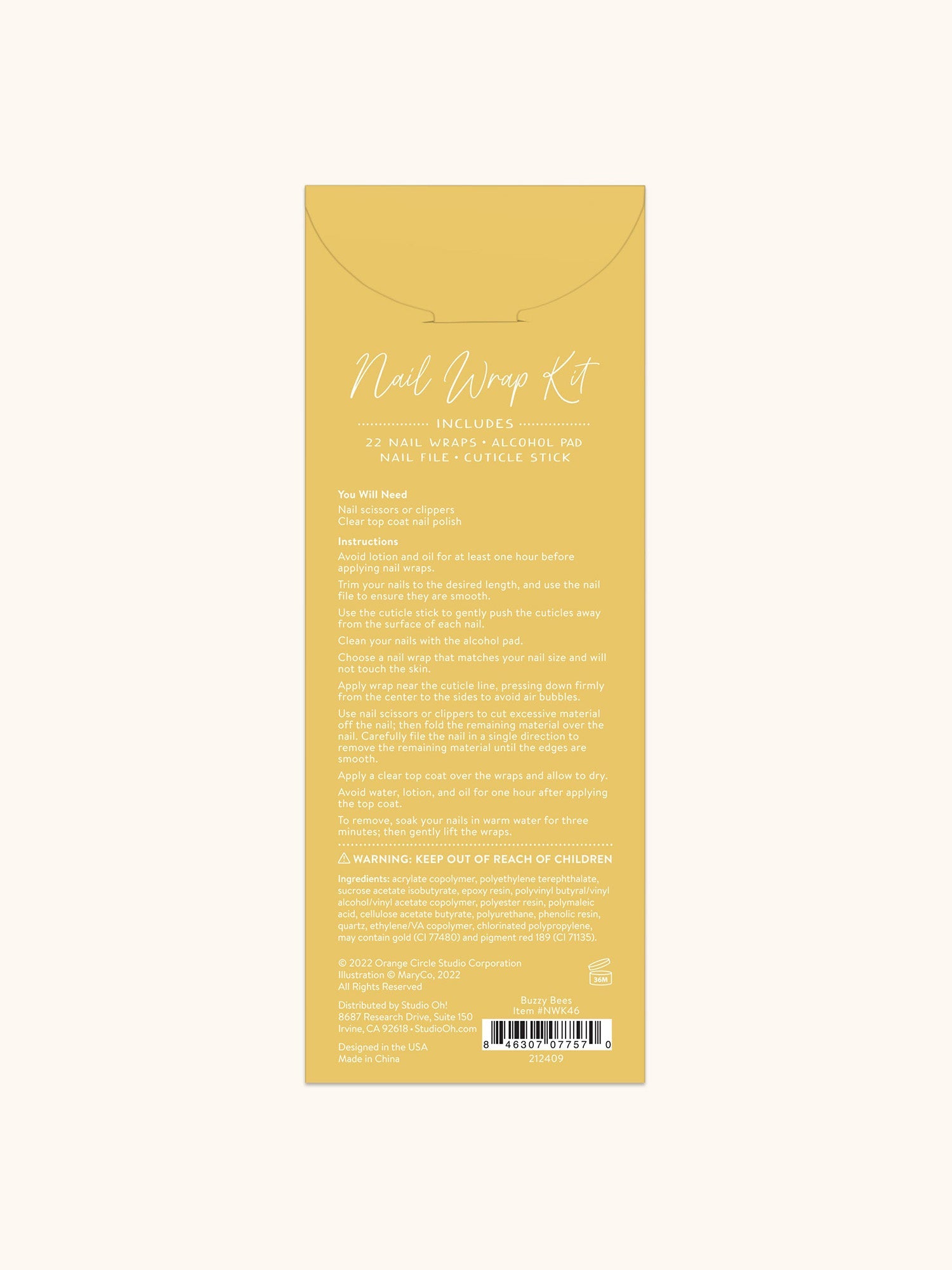 Buzzy Bees Mani Nail Wrap Kit