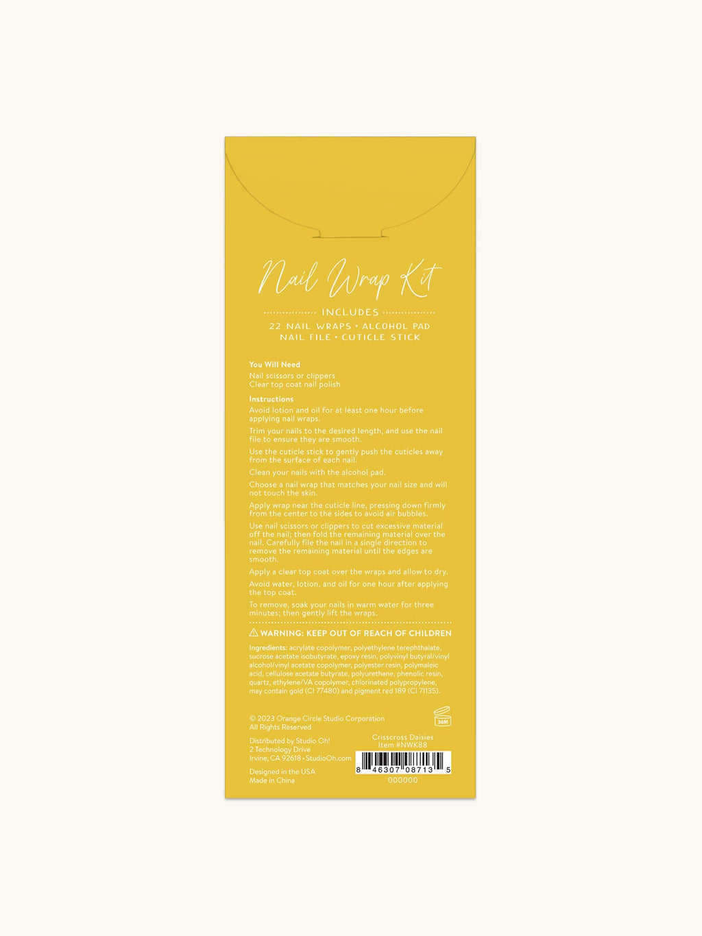 Crisscross Daisies Mani Nail Wrap Kit