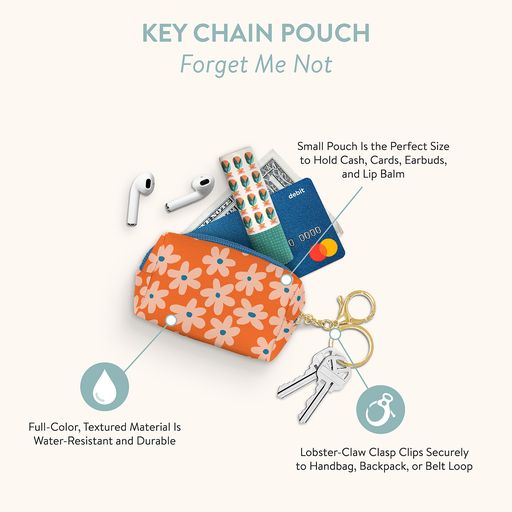 Forget Me Not Key Chain Pouch