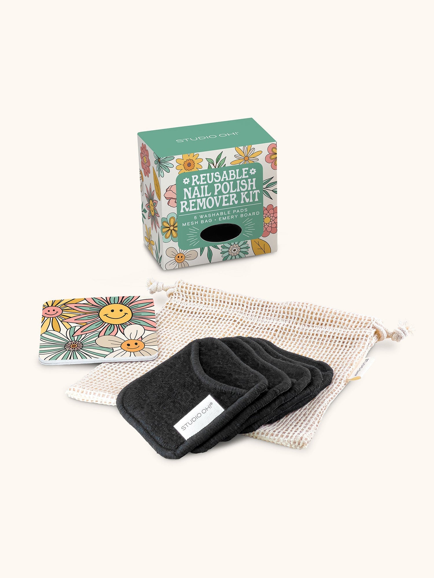 Beamin' Blooms Reusable Nail Polish Remover Kit