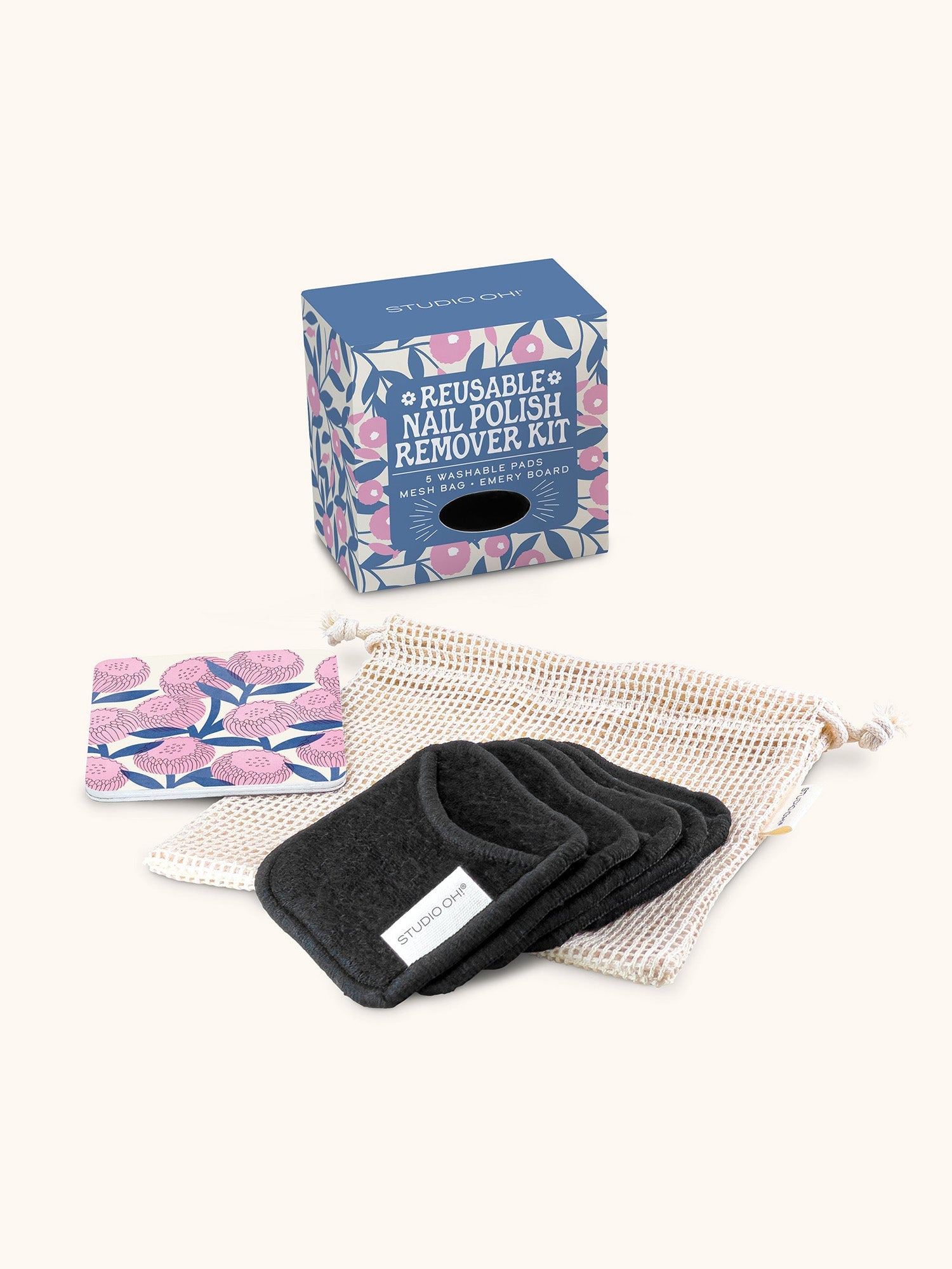 Blushing Dahlias Reusable Nail Polish Remover Kit