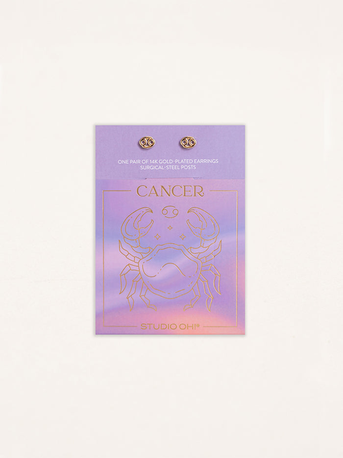 Cancer Zodiac Earrings