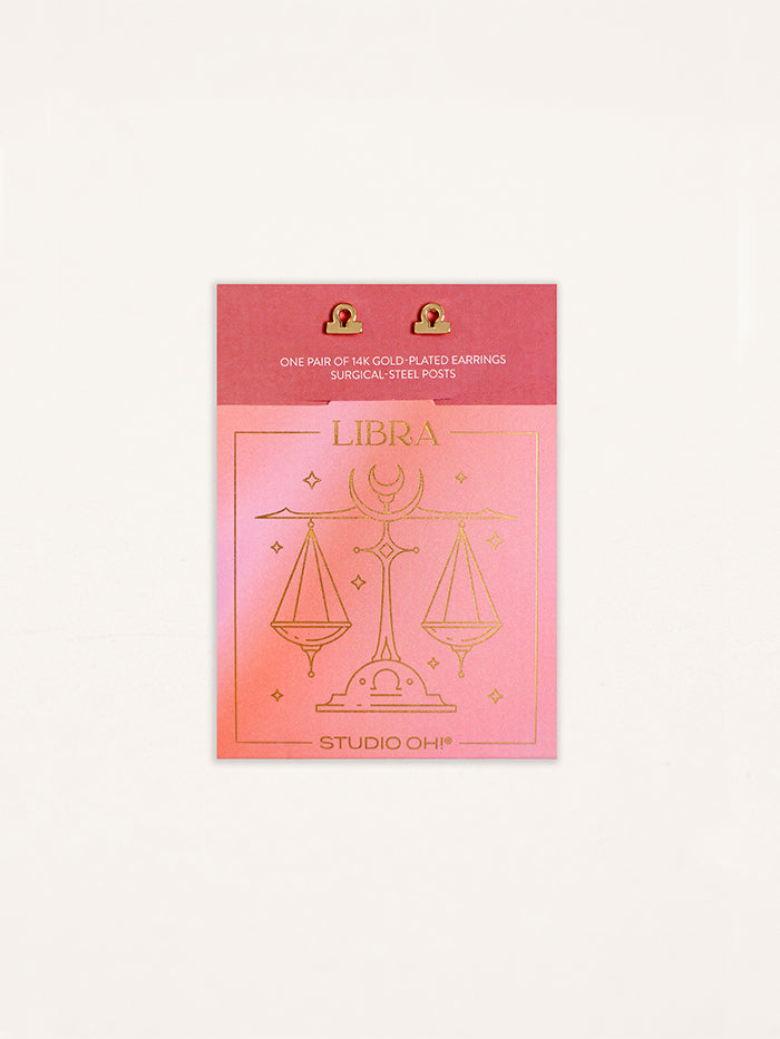 Libra Zodiac Earrings