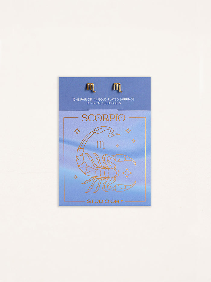 Scorpio Zodiac Earrings