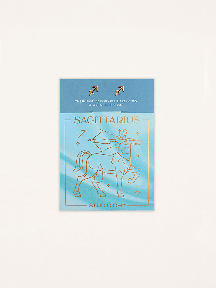 Sagittarius Zodiac Earrings