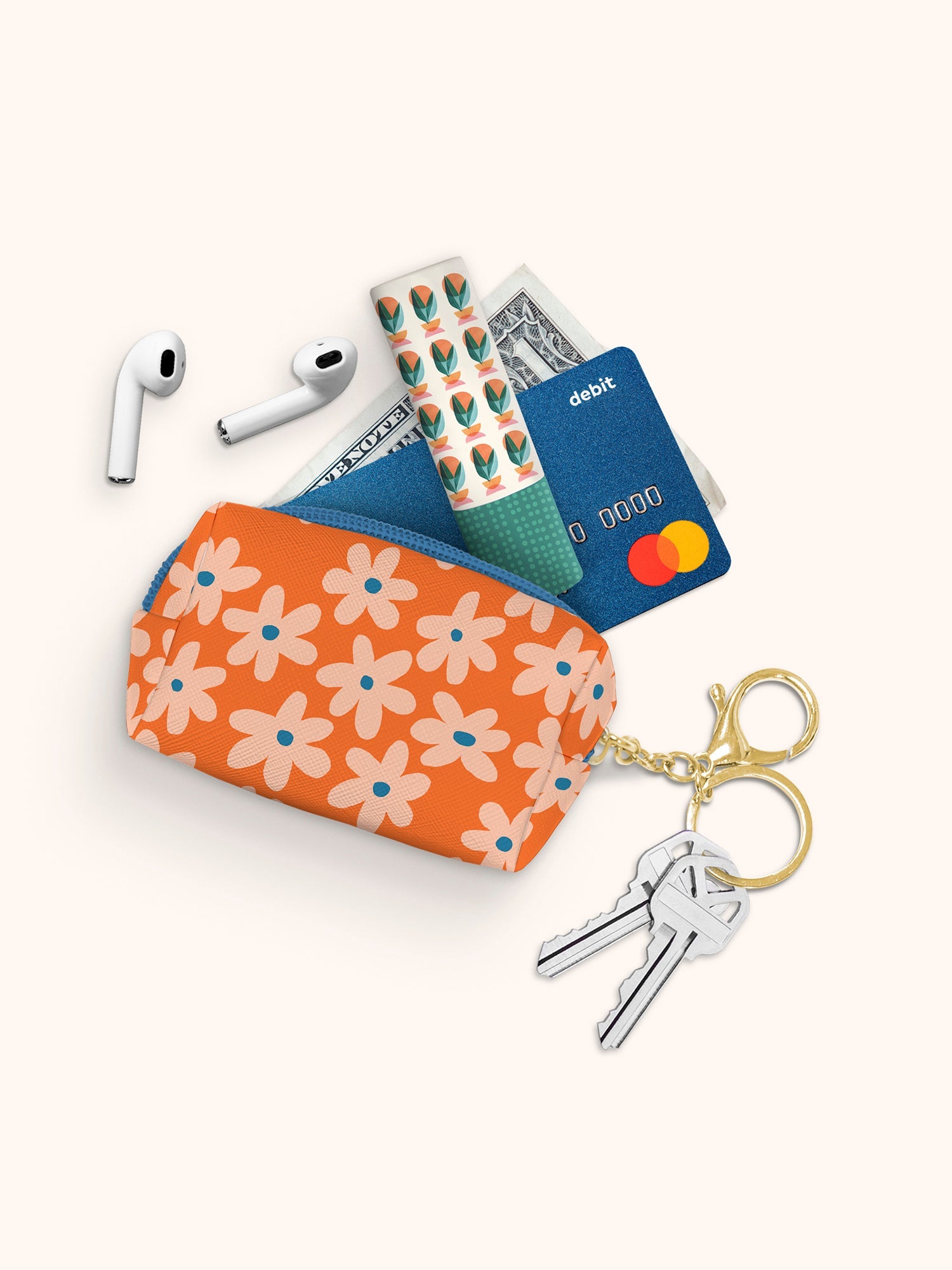 Forget Me Not Key Chain Pouch