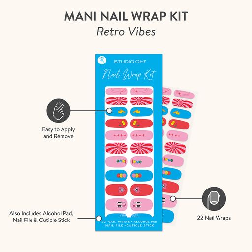Retro Vibes Mani Nail Wrap Kit